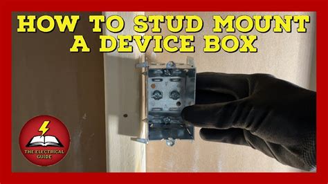 how to install electrical box in between studs with wood|install old work outlet box.